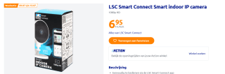 LSC Smart Connect Smart indoor IP camera 1080p HD voor €6,95 bij de Action