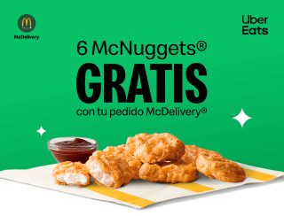 6 mc nuggets gratis al pedir con eats