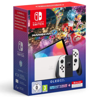 Nintendo Switch OLED + Videojuego Super Mario Kart + suscripcion 12 meses por 301,95€