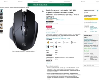Ratón Recargable inalámbrico silencioso Uineer por solo 11,99€