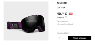 Gafas de Esqui SIROKO GX Trick por 40.96€