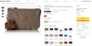 Enjoy Amazon's Kipling women's creativity S pouches/cases for £11.11
