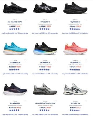 10% extra korting op de sale tot 50% bij ASICS