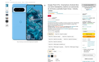 Móvil Google Pixel 8 Pro Android libre con lente teleobjetivo por 855€