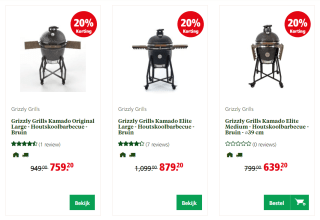 Grizzly Grills Kamado met 20% korting bij Welkoop