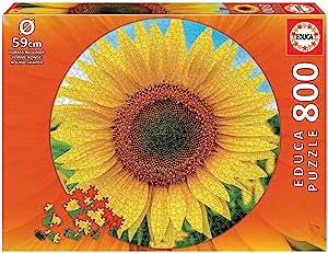 Puzzle redondo de 800 piezas, girasol de la marca Educa por 8€