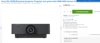 Sony VPL-FHZ85/B Beamer voor €3787,51 bij Max ICT