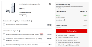 PlayStation 5 Slim Disc met FC25 en extra dualsense controller voor €599 bij de Mediamarkt in Duisland