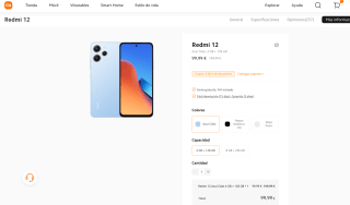 Xiaomi Redmi 12 4G 6,79" IPS FHD+ 2460x1080 90Hz MediaTek Helio G88 4GB128GB por solo 99,99€