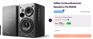 Edifier R1280DB Speakerset (zwart) voor €77 bij iBOOD