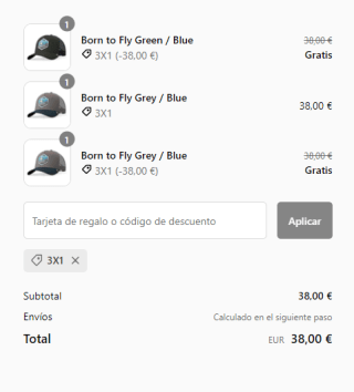 3 gorras de la marca The Indian Face por 38€ cada una por 12,66€