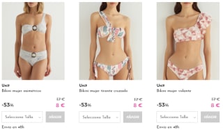 Bikinis completos y bañadores por 8€