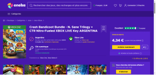 Jeu Crash Bandicoot Bundle - N. Sane Trilogy à 4,34 €