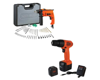 Pack taladro percutor 650W 13 mm + atornillador 12V + maleta + accesorios por solo $36.990