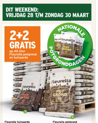 2+2 gratis op Gamma - Fleurella potgrond en tuinaarde