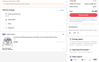 Ventilador de Suelo Metálico 100w Homely Fresh 1000 por solo 21,18€