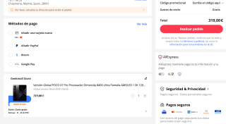 Versión Global POCO X7 Pro Dimensity 8400-Ultra AMOLED 1.5K 120Hz 50MP OIS 6000mAh 90W por 319€