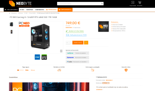 PC NEO Gaming i5-12400F RTX 4060 SSD 1TB 16GB por solo 749€