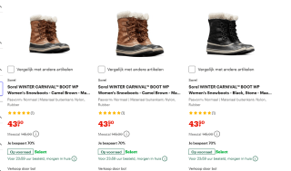 Sorel - Women's Winter Carnival Waterproof - Winterschoenen voor €43,50 bij Bol