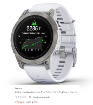 Reloj smartwatch epix Pro Zafiro (Gen 2) 47mm Garmin por 677.64€