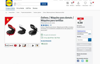 Gofrera / Máquina para donuts / Máquina para tortillas por 11,99€