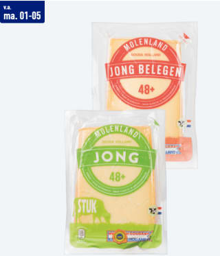 Goudse Kaas 48+ 950-980 g vanaf €6,99 bij de Aldi