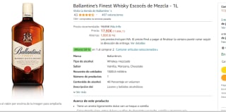2x Ballantine's Finest Whisky Escocés de Mezcla 1 L por 24.92€