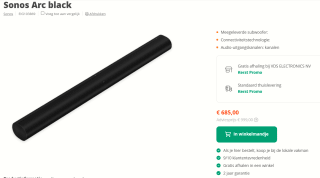 Sonos Arc - Soundbar voor TV - voor €685 bij Vdselectronics