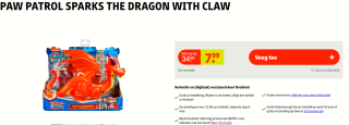 PAW Patrol Rescue Knights - Draak Sparks en Claw voor €7,99 bij Kruidvat