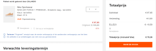 Nike Air Force 1 Low Dames voor €78,36 dmv code bij Zalando