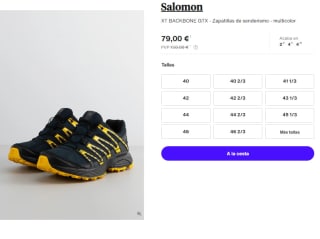 Zapatillas de Hombre Salomon XT BACKBONE GTX por 79€