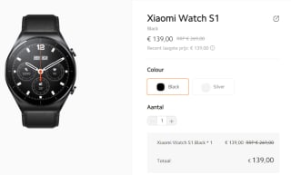 Xiaomi Watch S1 GL Zwart voor €139 in de Mi store