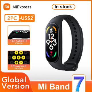 Xiaomi Mi Band 7 Pulseira inteligente, Bluetooth 5.2, VO2 Max, Análise Esp - R$ 242,20