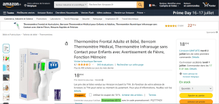 Thermomètre Frontal Adulte et Bébé Berrcom à 18,99€