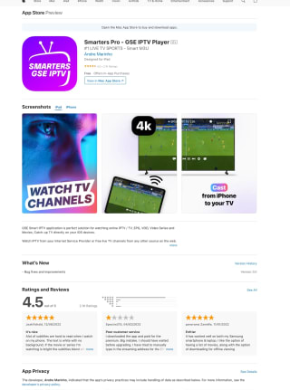 Smarters Pro GSE IPTV Player 17+ Gratis