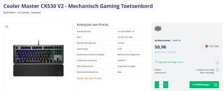 Cooler Master CK530 V2 - Mechanisch Gaming Toetsenbord voor €50,96 bij Azerty