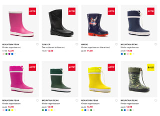 Regenlaarzen vanaf slechts €6,99 bij Scapino