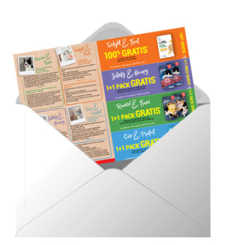 Gratis Purina honden/kattensnack + kortingsbonnen