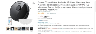 Dreame D9 MAX Robot Aspirador por 239€