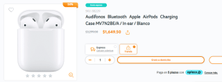 Apple AirPods con Estuche de Carga por $1,650 en RadioShack