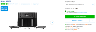 Ninja AF451 Airfryer voor €139 bij Coolblue