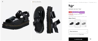 Dr. Martens Sandalen van lakleer, model 'Voss' in zwart voor €56,94 bij About You