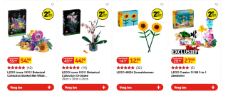 2e Halve prijs op geselecteerde LEGO Bouwsets bij Kruidvat