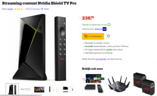 Nvidia Shield TV Pro 16GB voor €129 bij Bol