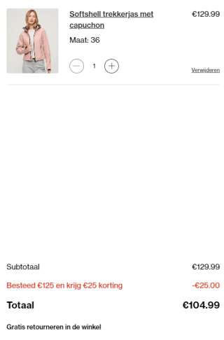 €25 korting bij besteding vanaf €125 bij Superdry