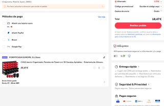 Organizador Paneles de Pared con 30 Gavetas Apilables por solo 18,47€