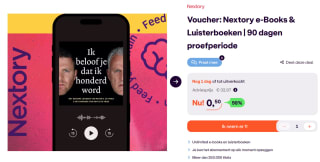 Voucher voor 90 dagen Nextory voor €0,50 bij Ibood