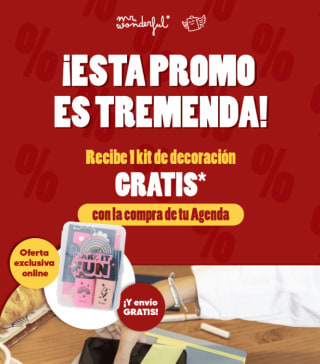 Kit decoracion gratis con tu compra de agenda 2025 en Mr Wonderful