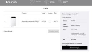 Aire acondicionado portátil AC 351 KT 3000 Frigorías 12000 Btu/h 3.5kW por 273,36€