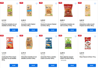 50% descuento en todos los frutos secos en Carrefour solo Hoy
